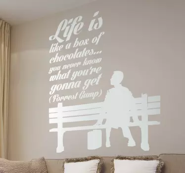 Nalepka za steno citatov forrest gump - TenStickers