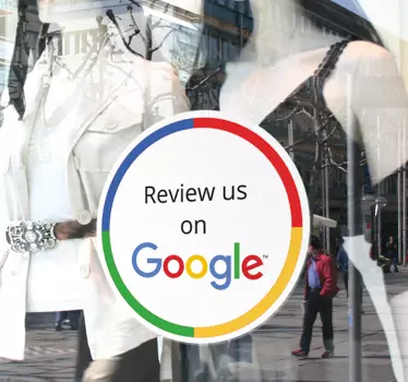 Nalepka za steno google review shop - TenStickers