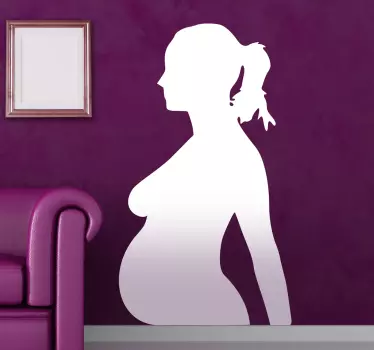 Nalepka za steno nosečnice silhueta - TenStickers