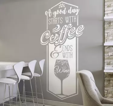 Nalepka za steno od kave in vina - TenStickers