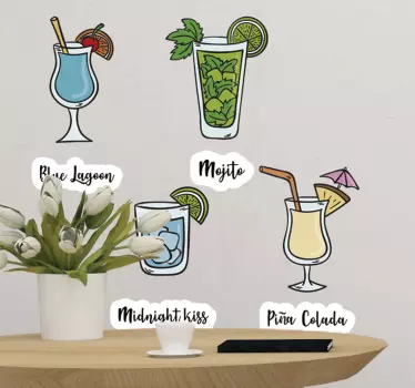 Nalepka za steno poletnih koktajlov - TenStickers