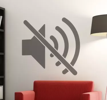 Nalepka za steno s simbolom tišine - TenStickers