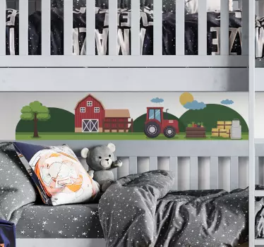 Nalepka za steno za kmečki traktor za otroke - TenStickers