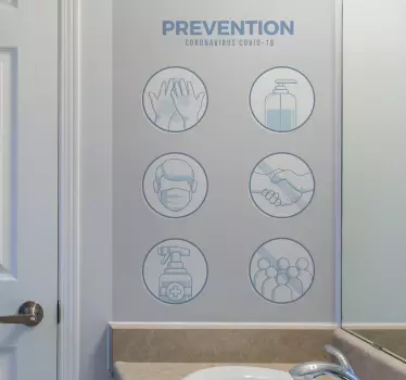 Nalepka za stenske poslikave covid - TenStickers