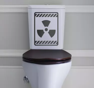Nalepka za stranišče na radioaktivni ikoni - TenStickers