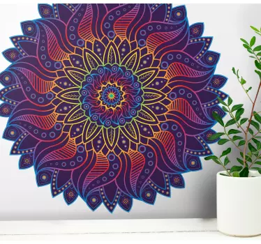 Nalepka za tapeta mavrična mandala - TenStickers