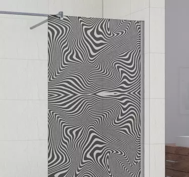Nalepka za tuš zebra efekt 3d - TenStickers