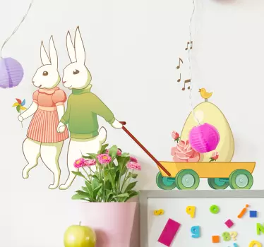 Nalepka za velikonočni par za steno - TenStickers