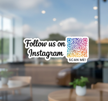 Nalepka živali barvni instagram qr koda - TenStickers
