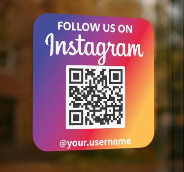 Nalepka živali barvni kvadratni instagram qr - TenStickers
