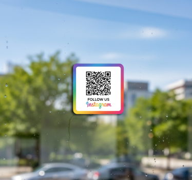 Nalepka živali instagram mavrični rob qr - TenStickers