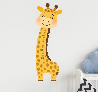 Nalepka živali merjenje višine žirafe - TenStickers