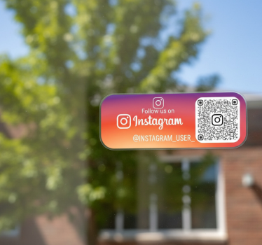 Nalepka živali sončni gradient instagram qr - TenStickers