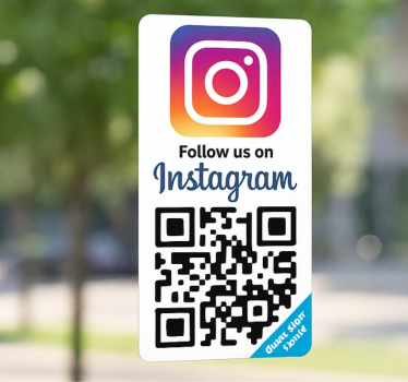 Nalepka živali vertikalni qr koda za instagram - TenStickers