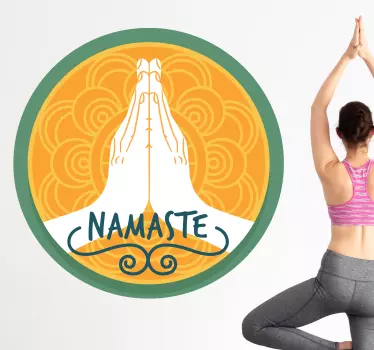 Namaste oranžni stenski dekor - TenStickers
