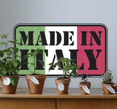 Narejen v italijanski stenski nalepki - TenStickers
