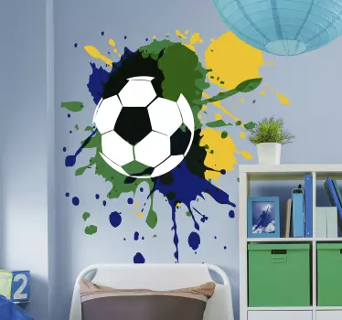 Naslikana nalepka za nogometno nogometno žogo - TenStickers