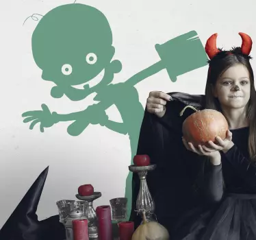 Nasmejana nalepka zombija - TenStickers