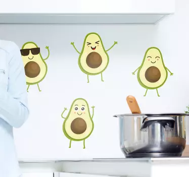 Nastavite smešno nalepko s sadjem za avokado - TenStickers