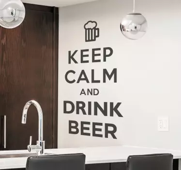 Obdržite mirno pijačo z nalepko za pivo - TenStickers
