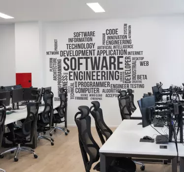 Oblak programske opreme nalepka za pisarno - TenStickers
