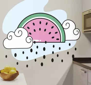 Oblikovanje lubeničnega oblaka nalepka za kuhinjo - TenStickers