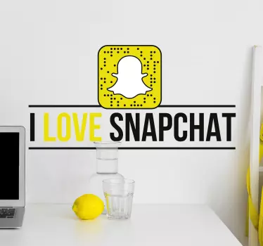 Jaz všeč snapchat doma steno nalepke - TenStickers