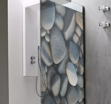Ocean stones za vrata tuš kabine stenska nalepka - TenStickers
