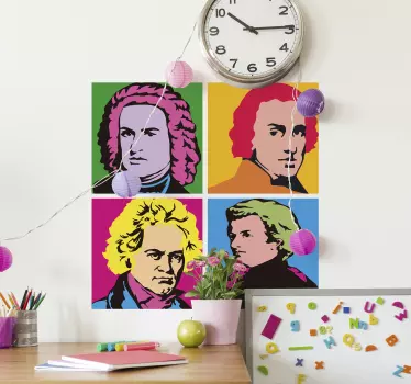 Odlični avtorji stenske nalepke klasične glasbe klasične glasbe - TenStickers