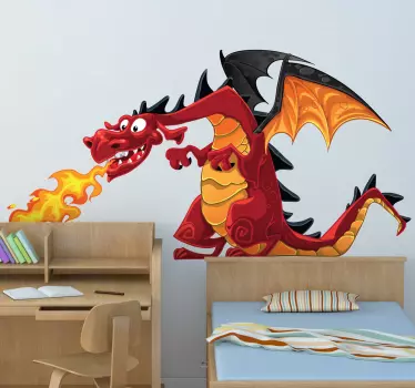 Ogenj dihanje otroka dragon otroka - TenStickers