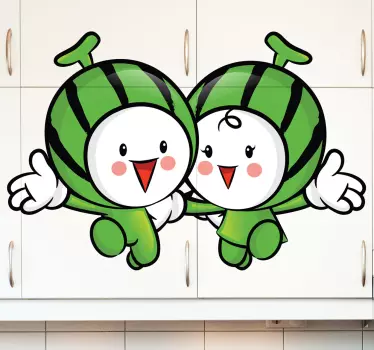 Okrasna nalepka prijateljev lubenice - TenStickers