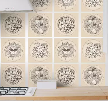 Okrasne plošče ploščice za prenos ploščic - TenStickers
