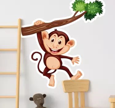 Opica veje ilustracija stenska umetnost - TenStickers
