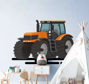 Oranžne traktorje igrače - TenStickers