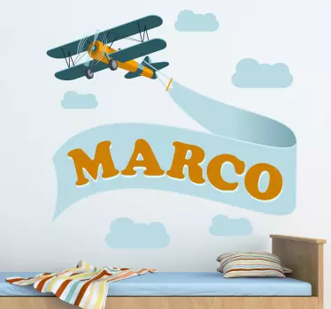 Osebna otroška nalepka za biplane - TenStickers