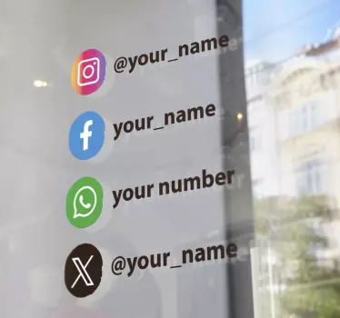 Osebno prilagojeni logotipi družbenih medijev nalepka za promocij - TenStickers