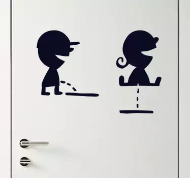 Otroške wc znakske nalepke - TenStickers