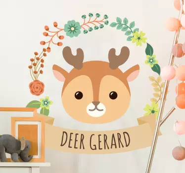 Otroški jelen risanje ilustracije stenska umetnost - TenStickers