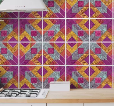 Paisley mozaik ploščice za prenos ploščic - TenStickers