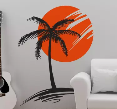 Palmo z nalepko za sončni zahod - TenStickers