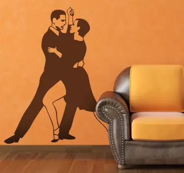 Par pleše tango dekorativno nalepko - TenStickers