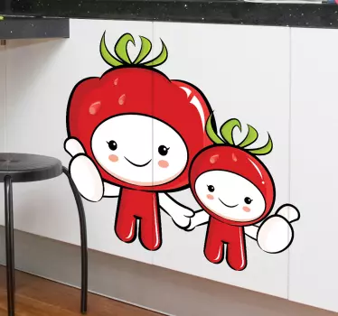 Paradižnik otroci stenske nalepke - TenStickers