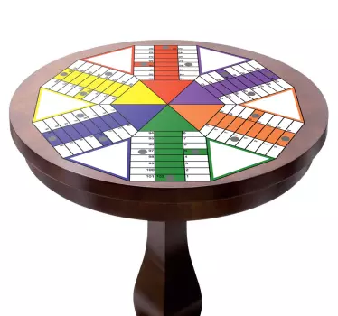 Parcheesi namizna igra nalepka za umetnost - TenStickers