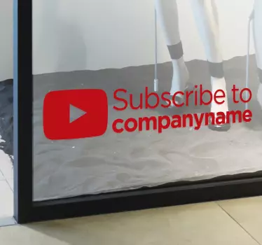 Personalizirana nalepka za naročanje na youtube - TenStickers