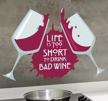 Piti vino pijača zidna nalepka - TenStickers
