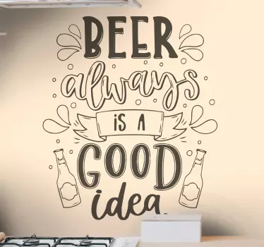 Pivo dobra ideja pijača stenske nalepke - TenStickers