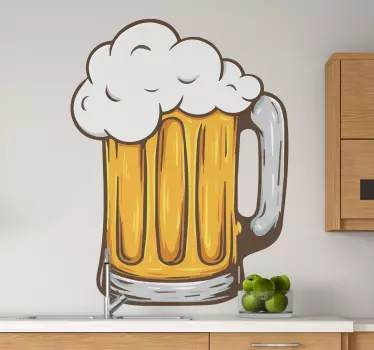 Pivo mehurčki steklo pijača stenske nalepke - TenStickers