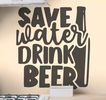 Pivo prihranite vodo pijača stenske nalepke - TenStickers