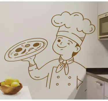 Pizzaïolo izdelava nalepke za tapeta pice - TenStickers