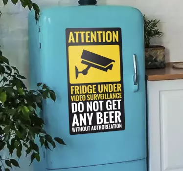 Pod video nadzorom hladilnik zaviti - TenStickers